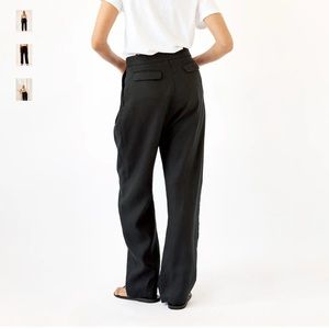 MATIN LINEN PLEAT PANTS SIZE XS IN BLACK